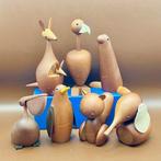 Senshukai  - Speelgoed meubels 7 Vintage wooden animals