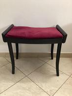 Kruk - Beuken, Fluweel - Vintage krukje, Nieuw