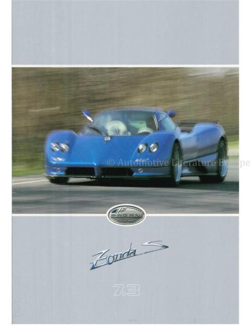 2002 PAGANI ZONDA S 7.3 BROCHURE, Boeken, Auto's | Folders en Tijdschriften