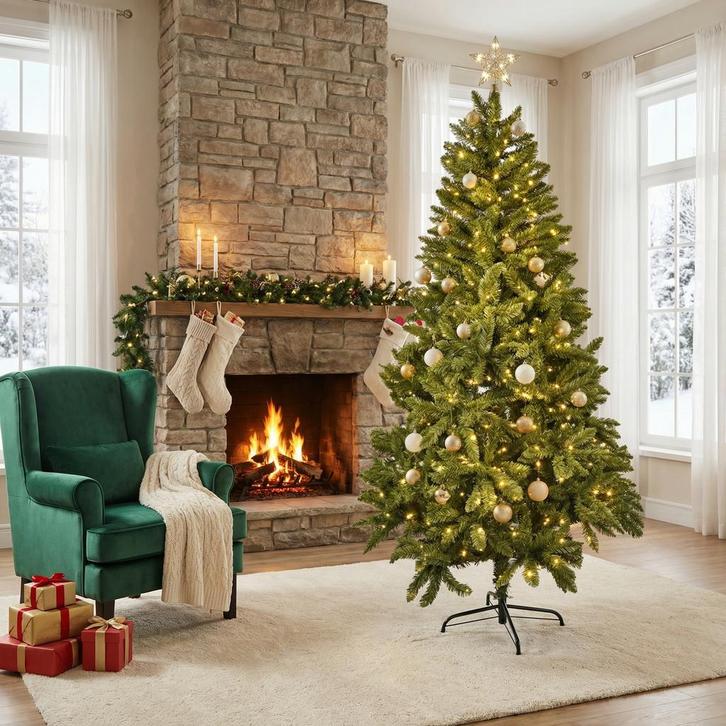 Kerstboom 240cm | Stabiel & Mooi | Beste Prijs, Diversen, Kerst, Nieuw, Ophalen of Verzenden