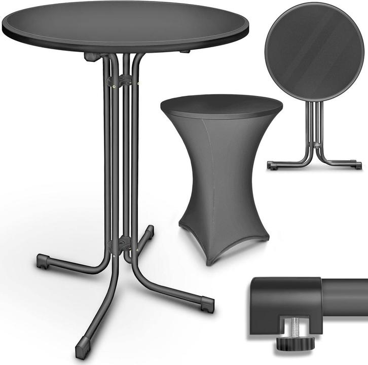 tillvex® Gastro statafel, inklapbaar, diameter 60 cm, met ho, Tuin en Terras, Tuinmeubel-accessoires, Nieuw, Verzenden