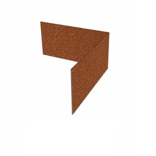 Cortenstaal kantopsluiting recht 90° hoek 30x30x0,2x39cm, Tuin en Terras, Bielzen en Borders, Minder dan 100 cm, Nieuw, Overige materialen