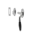 Raamsluiting ton rechts nikkel/ebbenhout, Doe-het-zelf en Verbouw, Hang- en Sluitwerk, Ophalen of Verzenden, Nieuw, Koper of Messing