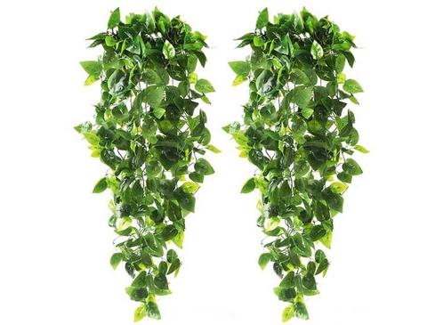 FEDEC Kunst Hangplanten - Hedera klimop slingers - 4 stuks -, Huis en Inrichting, Kamerplanten, Verzenden