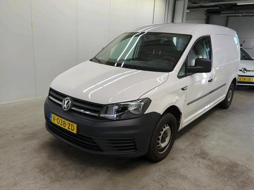 Volkswagen Caddy 2.0 TDI 75pk L2H1 Maxi Trendline, Auto's, Bestelauto's, Dealer onderhouden, Lease, Zwart, Handgeschakeld, Wit