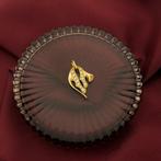 Gouden panter hanger met zirconia (sieraad, kettinghanger), Ophalen of Verzenden, Gebruikt, Goud, Overige merken