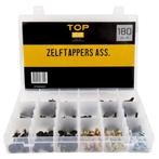 Topgear Zelftappers Assortimentsdoos - 180-delig - Veelzi..., Doe-het-zelf en Verbouw, IJzerwaren en Bevestigingsmiddelen, Ophalen of Verzenden