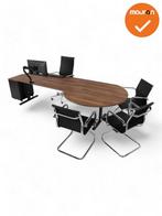 Bureau Tube met vergaderstuk - zwart onderstel - afmeting en, Vergader- of Presentatieruimte, Ophalen of Verzenden, Gebruikt, Bureau