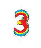 Kaars 3 Jaar Papegaai, Verzenden, Nieuw