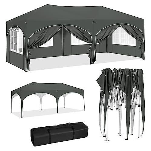 WOLTU Partytent 3x6m - Grijs, Tuin en Terras, Overige Tuin en Terras, Verzenden