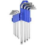Benson Set lange Torx sleutels - 9-delig - met gat - T10..., Doe-het-zelf en Verbouw, Gereedschap | Handgereedschap, Ophalen of Verzenden