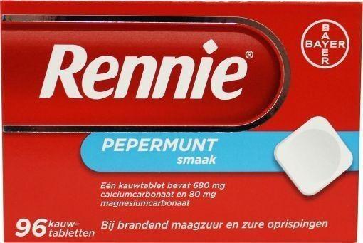 Rennie pepermunt 96 kauwtabletten, Diversen, Verpleegmiddelen, Nieuw, Verzenden