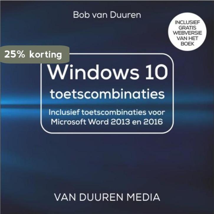 Windows 10 toetsenbordcombinaties 9789059409576, Boeken, Informatica en Computer, Gelezen, Verzenden