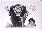 Pentekening Amerika - Al Sadr (lijst optie, Tekeningen), Antiek en Kunst, Kunst | Tekeningen en Foto's, Verzenden