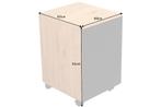 Moderne rolcontainer STUDIO 40cm zwart eikenlook 4 lades -, Huis en Inrichting, Bureaus, Ophalen of Verzenden, Nieuw