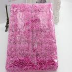 Actie mini foamrose met tule rosered fuchsia bulk pak 144 st, Ophalen of Verzenden, Nieuw
