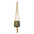 Minimalistische Plantenhanger - Okergeel - Katoen - Macramé, Ophalen of Verzenden, Nieuw
