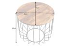 Ronde salontafel FACTORY LOFT 50cm natuurlijk mangohout, Huis en Inrichting, Tafels | Salontafels, Ophalen of Verzenden, Nieuw