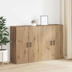 vidaXL Wandgemonteerde Kasten 2 pcs artisanaal eikenkleurig, Huis en Inrichting, Verzenden, Nieuw, 50 tot 100 cm, Minder dan 100 cm