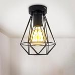 Plafondlamp Industrieel zwart Incl. dimbare E27 lamp Arthur, Ophalen of Verzenden, Nieuw, Metaal