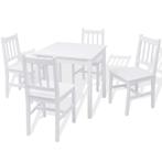 Eetkamerset Grenenhout 5-delig | Retourdeal | 40% Korting, Huis en Inrichting, 50 tot 100 cm, Vierkant, Nieuw, Vier personen