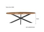 Rocky Oval 160 cm-13809, Huis en Inrichting, Tafels | Eettafels, Ophalen of Verzenden, Nieuw