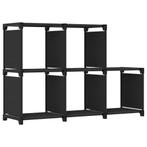 vidaXL Kast met 5 vakken 103x30x72,5 cm stof zwart, Overige materialen, 100 tot 150 cm, Verzenden, Nieuw