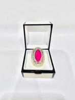 925 Zilver - Ring Robijn, Sieraden, Tassen en Uiterlijk, Antieke sieraden
