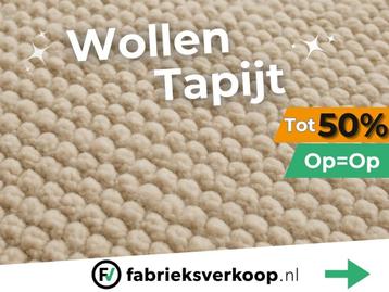 Natuurlijk wollen tapijt tot 50% korting! Op=Op beschikbaar voor biedingen
