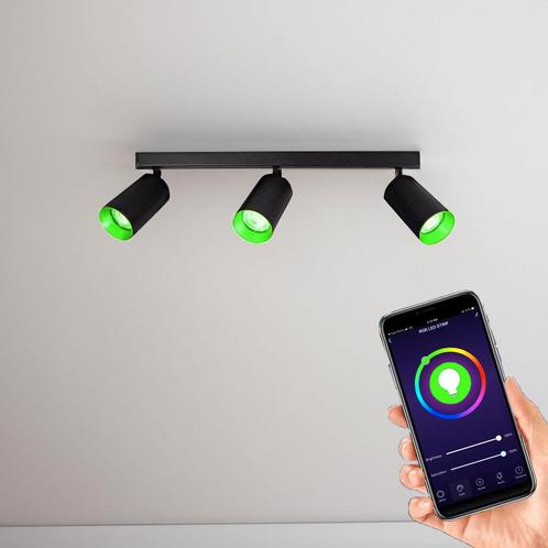 Bundelpakket Moderne plafond spot drie dubbel Zwart/goud, Huis en Inrichting, Lampen | Spots, Ophalen of Verzenden