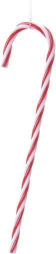 Candy Cane zuurstok plastic 9 cm pak 6 stuks, Ophalen of Verzenden, Nieuw