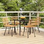 vidaXL 5-delige Tuinset poly rattan, 4 zitplaatsen, Nieuw, Tuinset, Verzenden