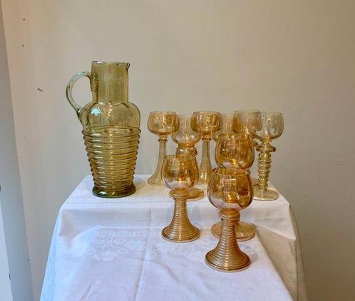 Theresienthal - Drinkset (10) - Glas - Historisme 1880-1900, Antiek en Kunst, Antiek | Glas en Kristal