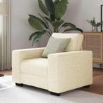 vidaXL Bank met kussen met kussen Beige 100 x 77 x 82 cm, Huis en Inrichting, Verzenden, Nieuw, Stof, Minder dan 150 cm