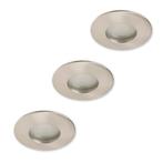 Set van 3 badkamer inbouwspots nikkel + LED spots GU10 Lybar, Huis en Inrichting, Verzenden, Nieuw