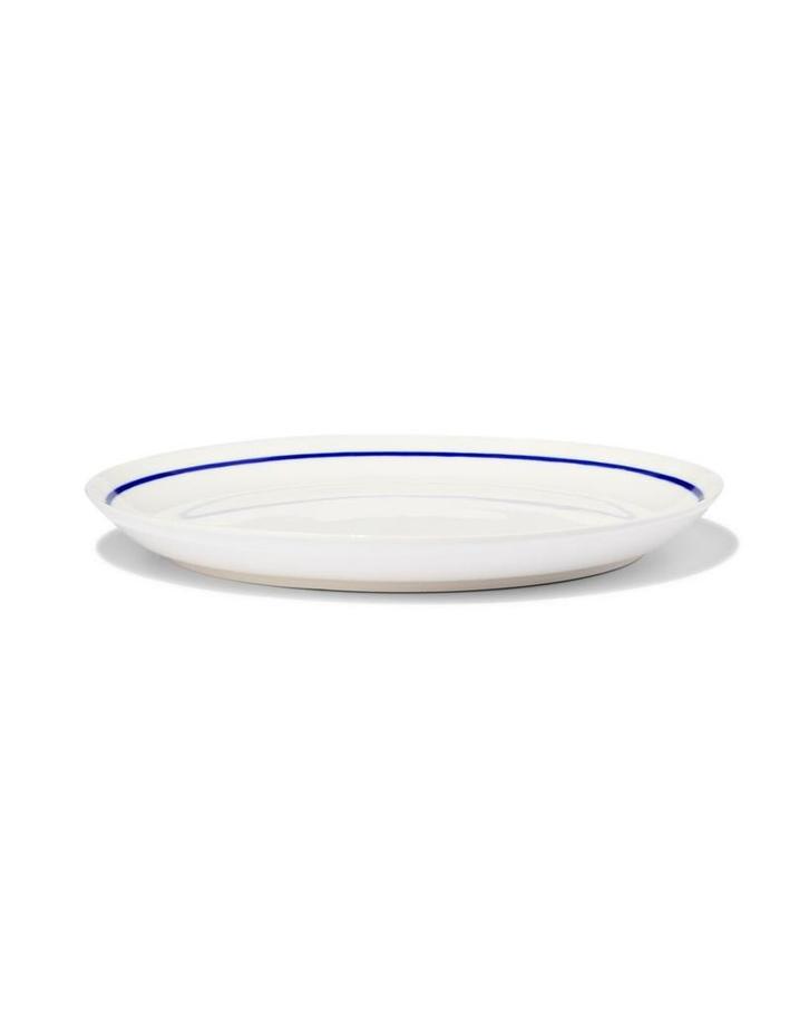 HEMA Ontbijtbord Ø21cm Tafelgenoten new bone wit met blauw, Huis en Inrichting, Keuken | Servies, Nieuw, Verzenden
