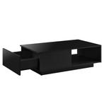 Salontafel Biskra met plank en lade 95x55x31 cm zwart, Verzenden, Nieuw