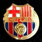 F.C. Barcelona knoop-speld in emaille, Verzamelen, Speldjes, Pins en Buttons, Verzenden, Nieuw, Sport