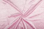 Velours lichtroze stof - 10m rol - Polyester - ACTIE!, 200 cm of meer, Nieuw, Polyester, 120 cm of meer