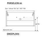 Badkamermeubel Boss & Wessing Pepper Wastafel Porselein Incl, Ophalen of Verzenden, Nieuw