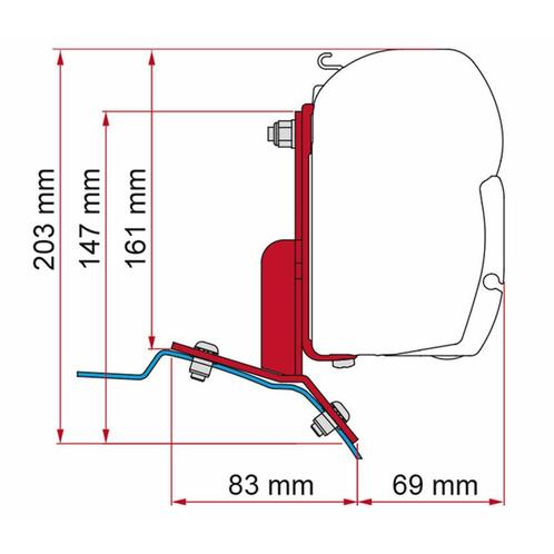 Fiamma Ford Custom Kit H1-L1 >2012 F35/F45, Caravans en Kamperen, Tenten, Nieuw
