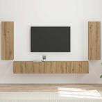 vidaXL TV Wandkast Set Wandgemonteerd 4 pcs Artisan Eiken, Minder dan 50 cm, Verzenden, 100 tot 150 cm, Nieuw