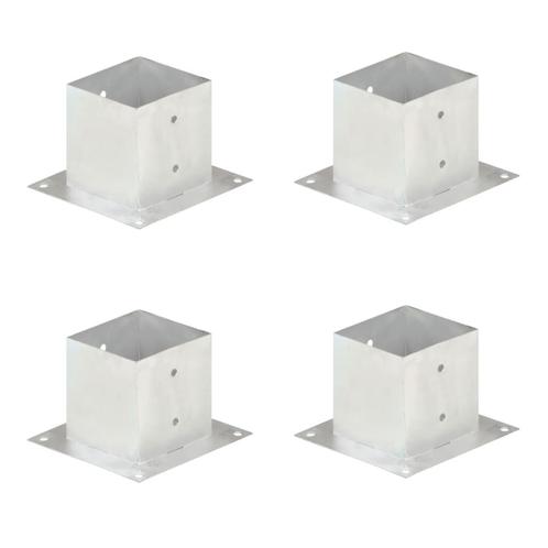vidaXL Paalankers 4 st 141 mm gegalvaniseerd metaal, Tuin en Terras, Palen, Balken en Planken, Nieuw, Verzenden