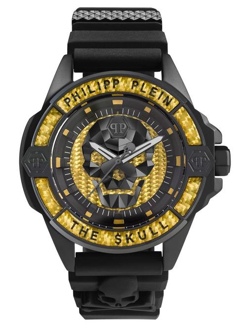 Philipp Plein PWAAA1922 The $kull Carbon Fiber horloge 44 mm, Sieraden, Tassen en Uiterlijk, Horloges | Heren, Kunststof, Nieuw