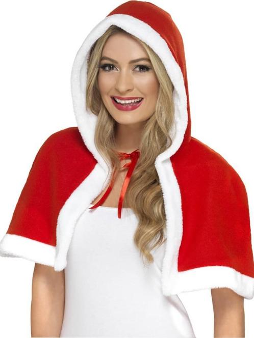 Mini cape rood met hoofddeksel, Kleding | Dames, Carnavalskleding en Feestkleding, Nieuw, Ophalen of Verzenden