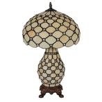 Tiffany tafellamp met verlichte voet – honingraatstructuur, Verzenden, Nieuw