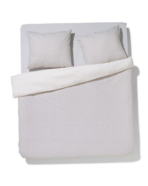 HEMA Dekbedovertrek - zacht katoen - 200 x 200 cm - wit stip, Huis en Inrichting, Slaapkamer | Beddengoed, Nieuw, Verzenden