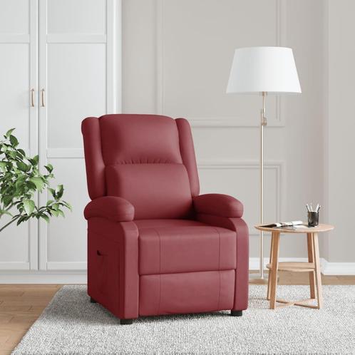 vidaXL Fauteuil verstelbaar kunstleer wijnrood, Huis en Inrichting, Fauteuils, Nieuw, Verzenden