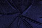 Velours marineblauw stof - 10m rol - Polyester - ACTIE!, 200 cm of meer, Nieuw, Polyester, 120 cm of meer