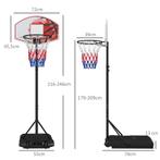 TRUUSK SPORTNOW Basketbalring Met Standaard, 179-209 Cm In H, Sport en Fitness, Verzenden, Nieuw